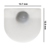 Bel-Art Spinvane Teflon Half Round Magnetic Stirring Bar; 13.7 X 12.5 X 12.6MM,16MM O.D, White